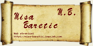 Miša Baretić vizit kartica